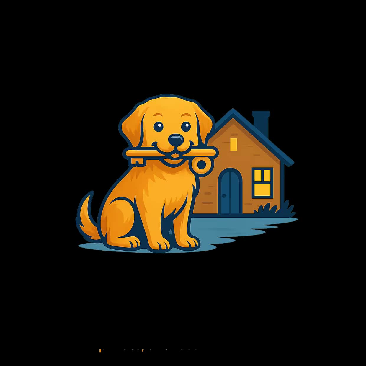 KindKey Home Buyers logo with a golden retriever holding a key in front of a house